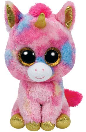 TY Beanie Boos Fantasia multicolor unicorn medium - multifarvet enhjørning - 22 cm